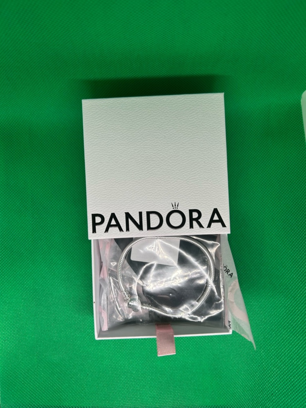 Pandora Silver Bracelet with Heart Clasp